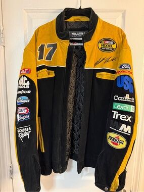 Matt Kenseth suede leather 2XL heavyweight jacket